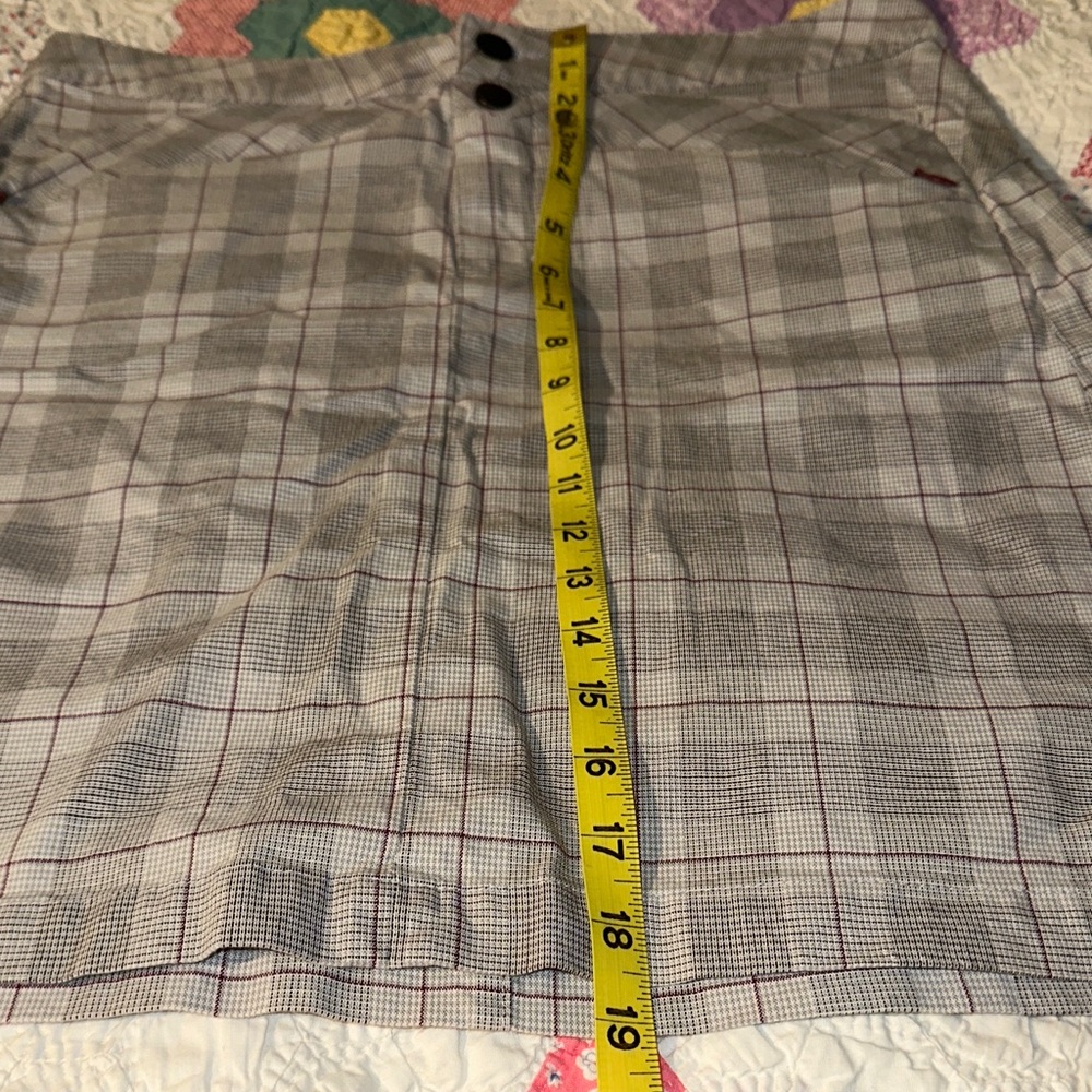 Royal Robbins Gray Plaid A-Line Skirt - Picture 9 of 10
